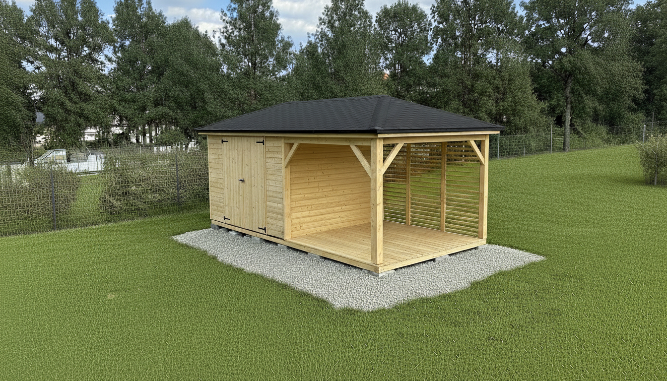 Zielonadeska.pl | Domek drewniany domek drewniany z altaną 3x6